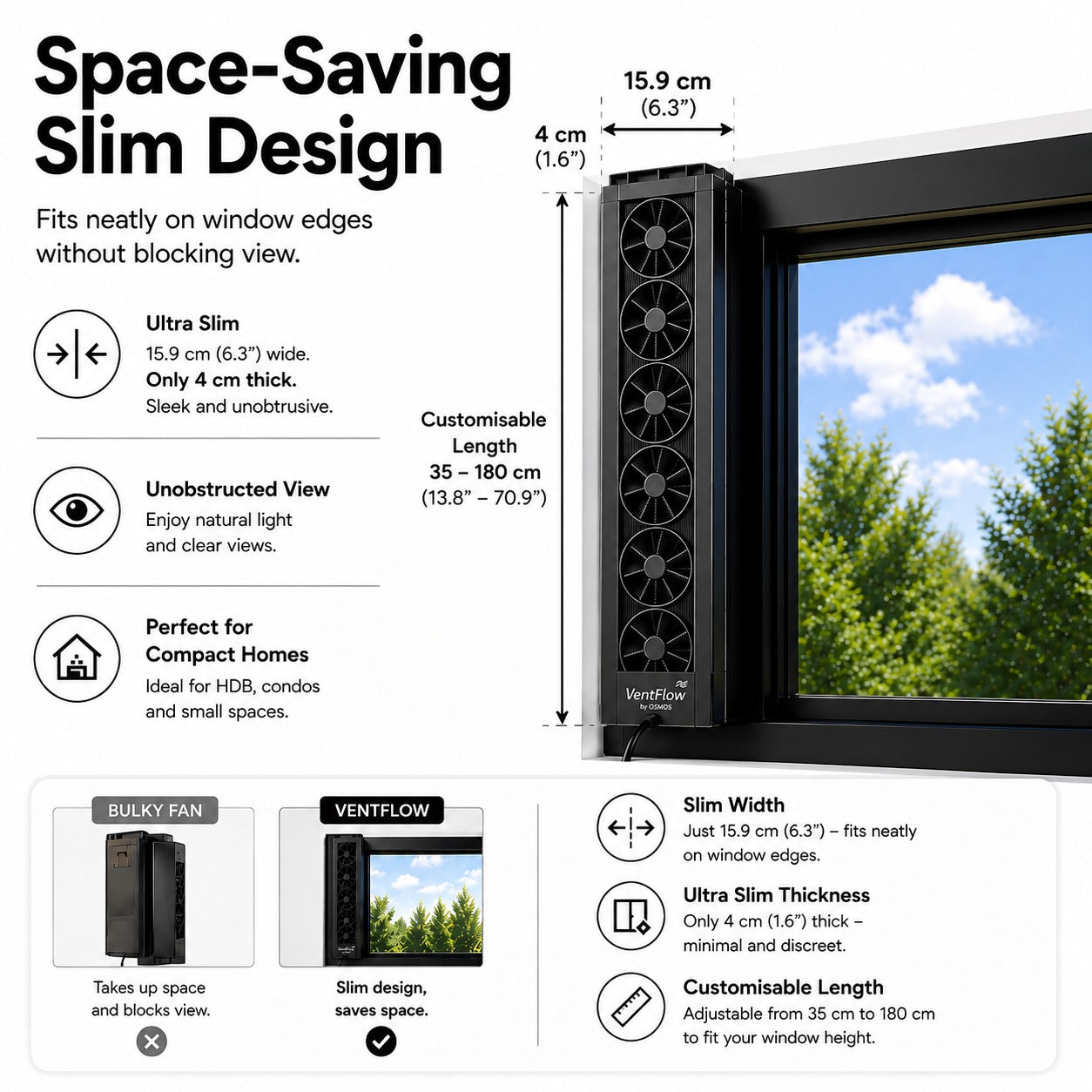 Window Ventilation Exhaust Fan